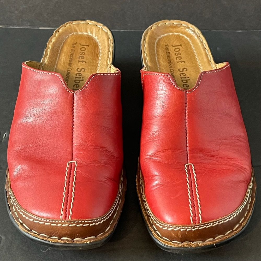 Josef Seibel Women’s Marecella Comfort Mule Red Slip On Clog Ss EUR 38 US 7
